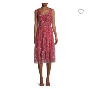 Max Studio Red Floral Dress
